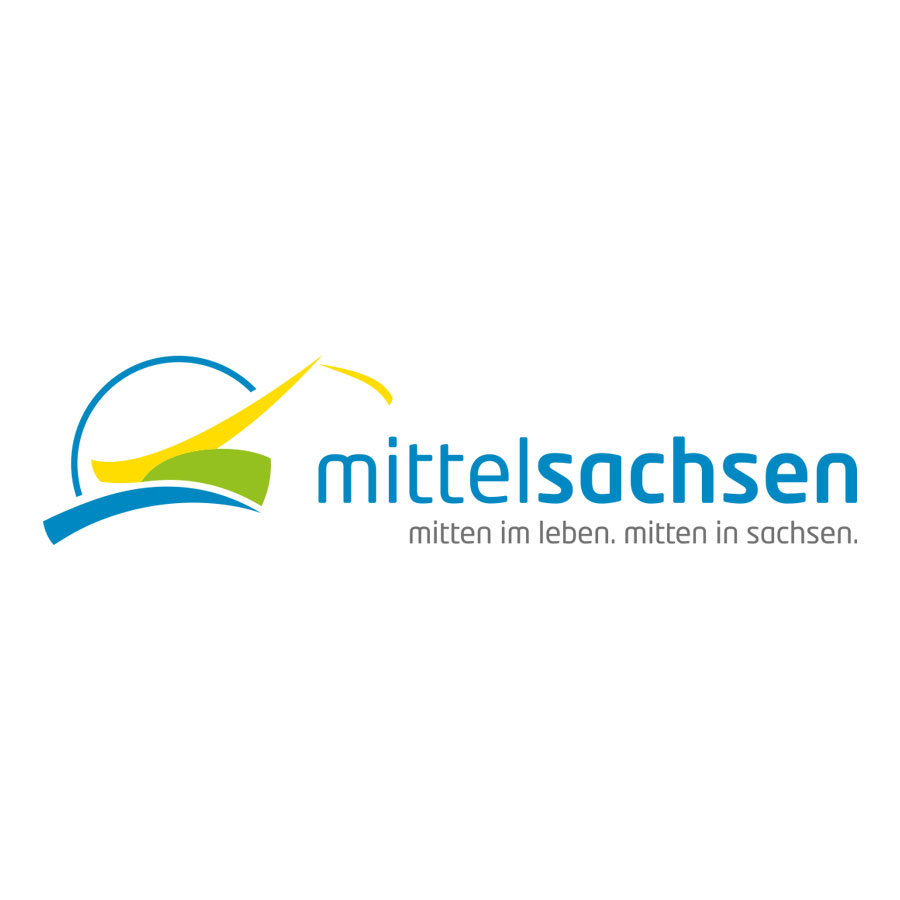 Logo Mittelsachsen, mitten im leben. mitten in sachsen.